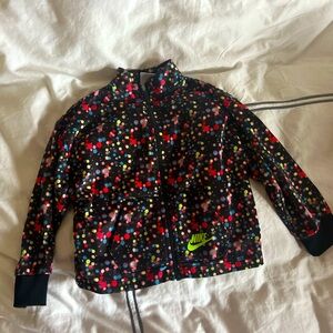 Nike Jacket Full Zip Black Multi Color Dots Track jacket 2T Toddler Kids